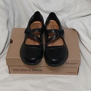 Clarks Roseville Jane, Black Mary Jane's Shoes